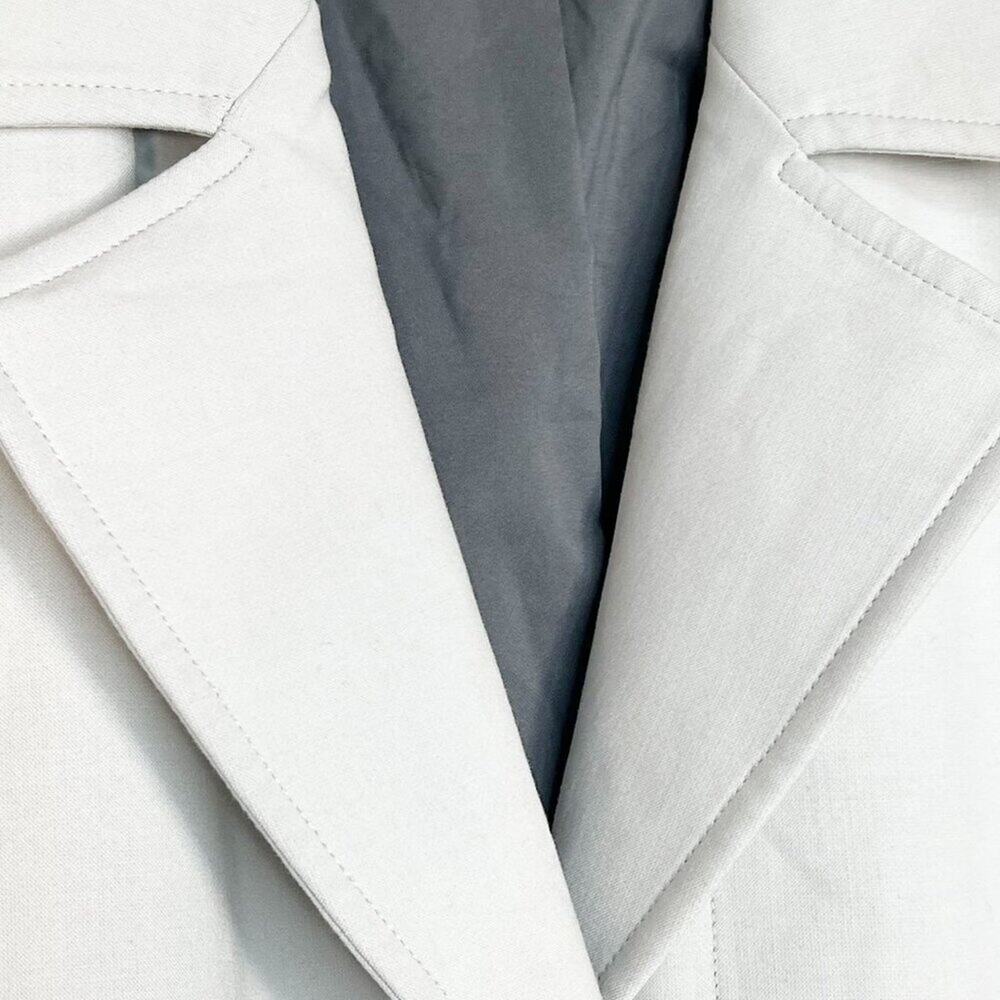 Halogen Cream & Grey Striped Jacket Coat - Picture 10 of 16